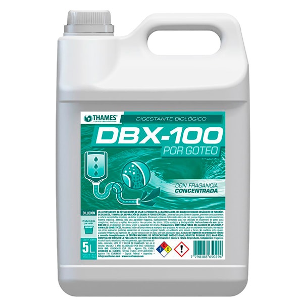 DESINFECTANTE BACTERIA DB-X100 GOTEO THAMES 5L