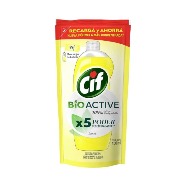 DETERGENTE CIF 450ML LIMON VERDE DOY PACK