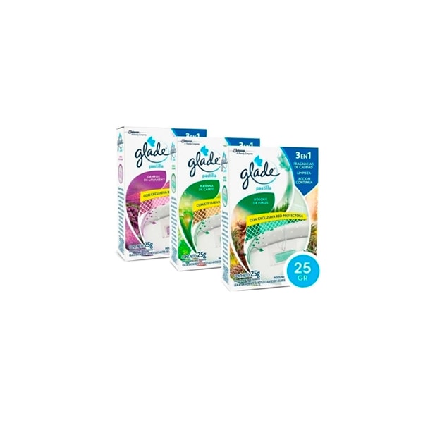 GLADE PASTILLA 25G SURT