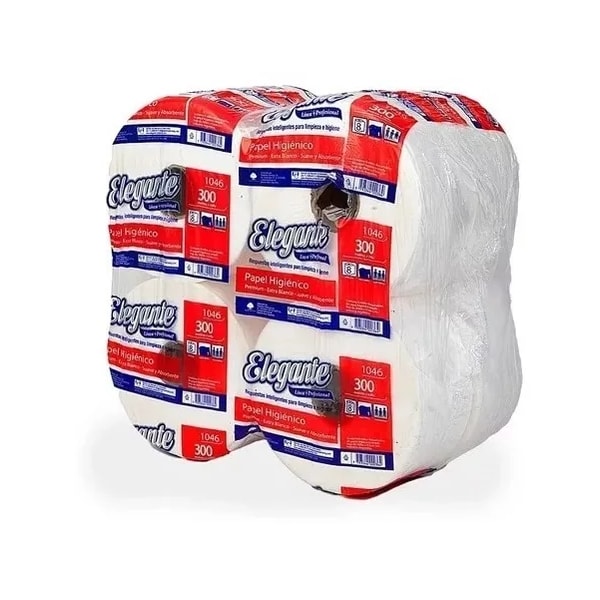 PAPEL HIG 8X300 BCO CONO CH ELEGANTE