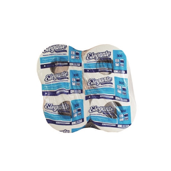 PAPEL HIG 8X300 BCO CONO GRANDE ELEGANTE